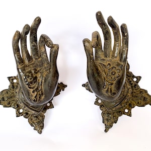 Large Unique Pair Hand 7&quot;, Summer Gift, Holiday Decor, Wall Hook, Akash Mudra Hand unique coat hook, Gifts for him, gifts for her