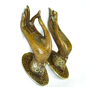 Antique Pair Hand 7&quot; Hook/Door Handle, Halloween Gift, Gift Idea, Wall Hook, Akash Mudra Hand, coat hook, Gifts for him, gifts for her