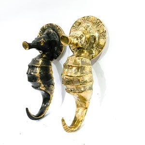 Unique Hook Sea Horse, Summer Decor, Gift Idea, Summer Gift, Bronze Hook, Handmade hook, Wall Hook, Father&#39;s Day Gift, Brass Hook, Gift Idea