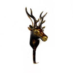 Vintage Deer Brass Hook, Summer Gift, Home Decor, unique coat hook, Brass Clothes Hook, Gifts for him, gifts for her, Wall Hook,Summer Decor
