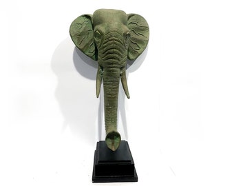 Elephant statue, Valentine Gift, Gift For Mom, Mothers Day Gift, head elephant bronze sculpture, Elephant Gift, gifts for her, Home Decor