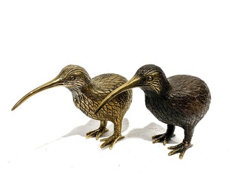 Bronze Kiwi Statue 3.7&quot;, Summer Gift, Gifts Antique Animal Sculpture Bird kiwi figurine, Gifts for him, gifts for her, Summer Decor