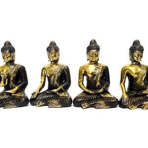 Buddha Lucky Pendant statue 3.7 inch, Summer Gift, Antique Bronze buddha meditation, gifts for him, buddha Decor, Home decor, Summer Decor