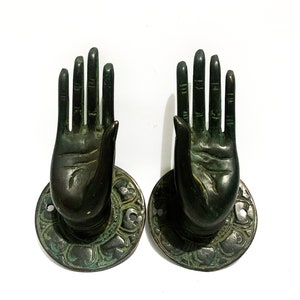 Unique Pair Hand, Summer Gift, Black Hand Unique Wall Hook, Gift Idea, Bronze Hook, Mudra Hand Pose hook, Wall Hook, Summer Decor,Home Decor
