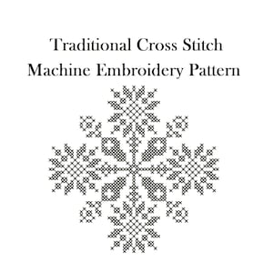 Traditional Cross Stitch Machine Embroidery Pattern