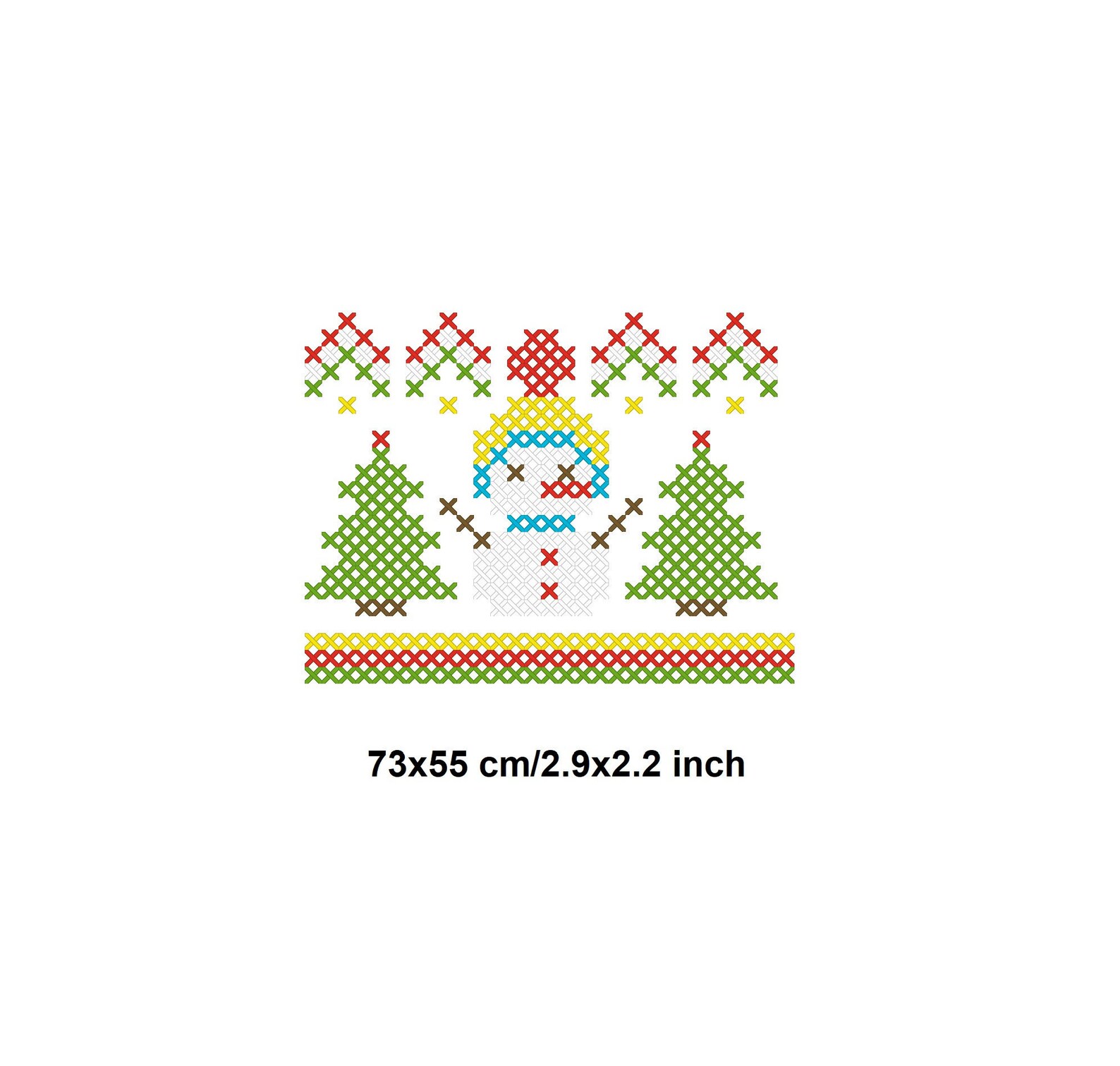 Christmas Border Cross Stitch Machine Embroidery File Etsy