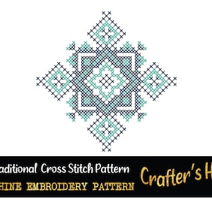 Traditional Romanian Cross Stitch Machine Embroidery Pattern