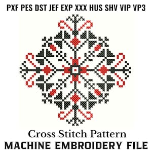 Slavic Cross Stitch Machine Embroidery Pattern Instant Download File