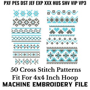 Slavic Border Cross Stitch Machine Embroidery Patterns Instant Download