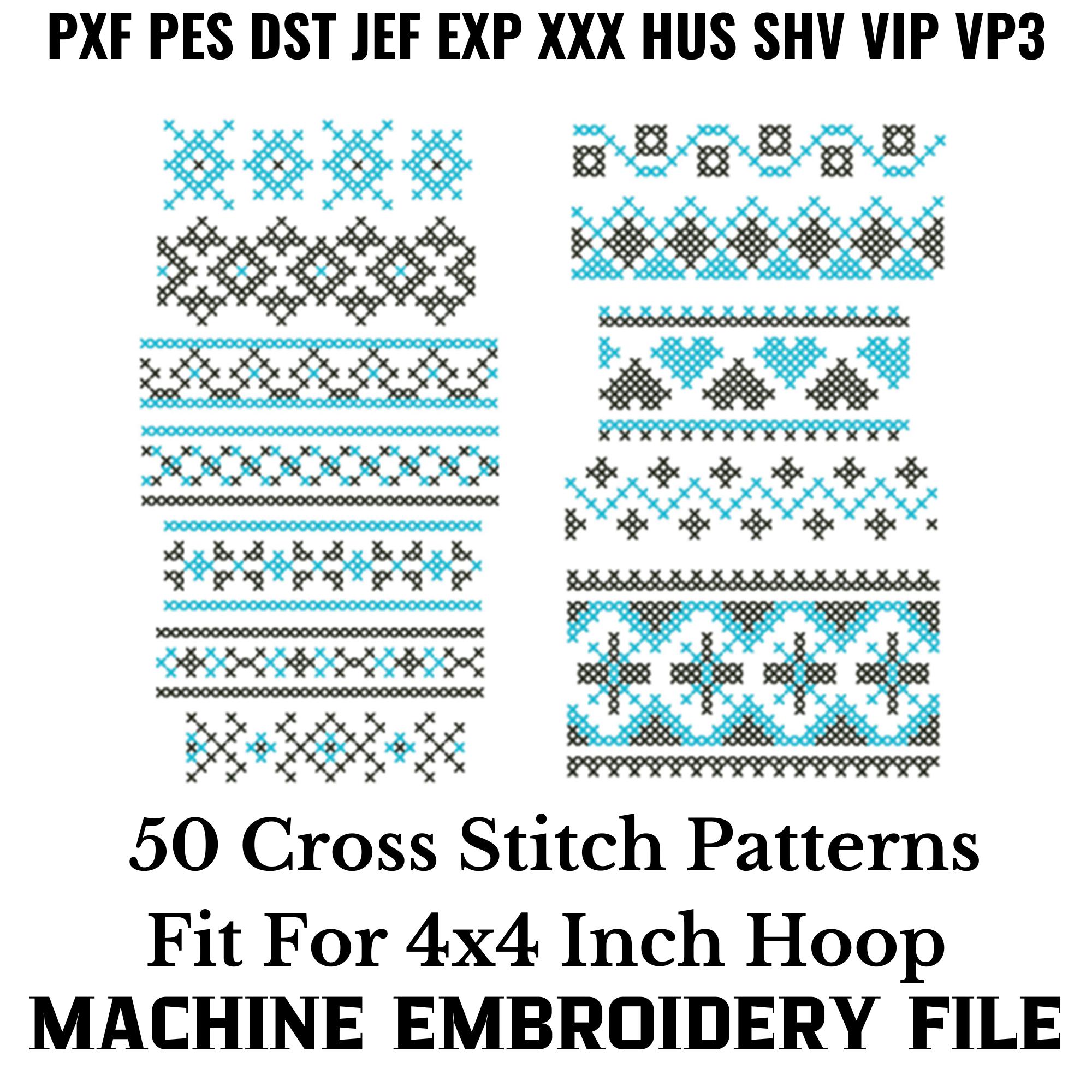 Slavic Border Cross Stitch Machine Embroidery Patterns Instant