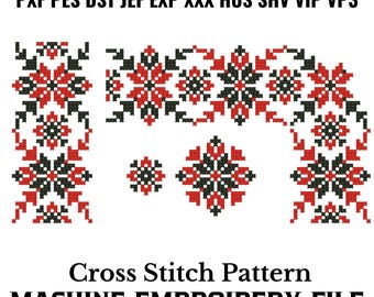 Traditional Ukrainian Cross Stitch Machine Embroidery Pattern Instant Download