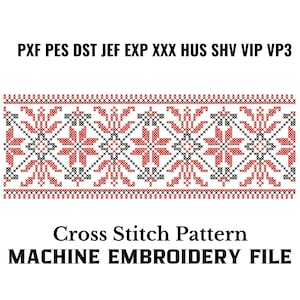 Ukrainian Cross Stitch Border Machine Embroidery Pattern