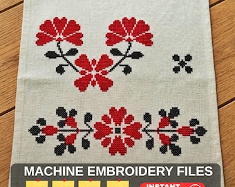 Traditional Slavic Cross Stitch Machine Embroidery Pattern