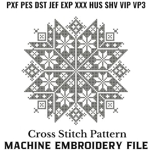 Traditional Cross Stitch Machine Embroidery Pattern