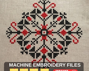 Slavic Cross Stitch Machine Embroidery Pattern Instant Download File