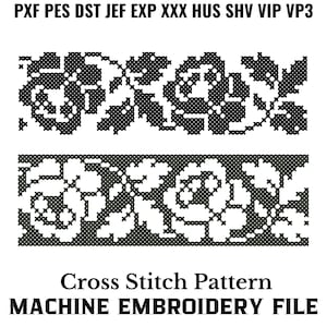 Slavic Border Cross Stitch Machine Embroidery Pattern Instant Download