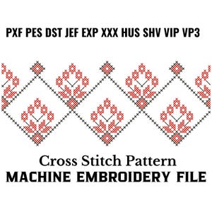 Traditional Cross Stitch Machine Embroidery Pattern Instant Download