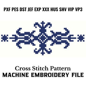 Slavic Folk Cross Stitch Machine Embroidery Pattern