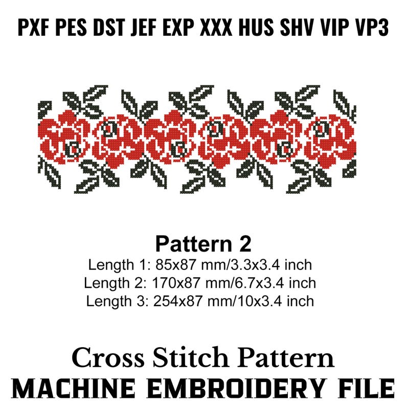 Traditional Romanian Cross Stitch Machine Embroidery Pattern - Etsy