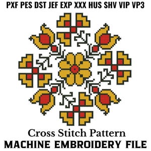 Slavic Cross Stitch Machine Embroidery Pattern Instant Download