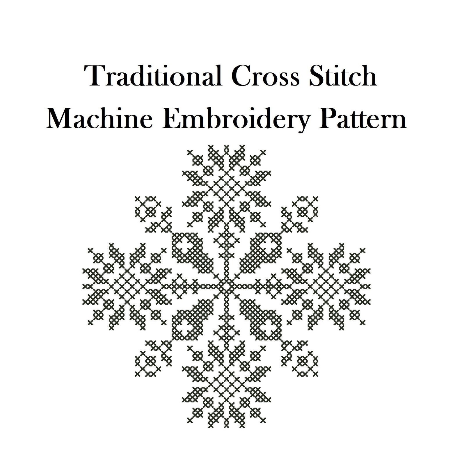 Traditional Cross Stitch Machine Embroidery Pattern Etsy