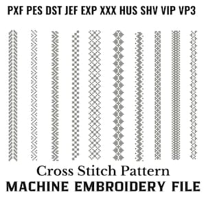 Traditional Slavic Cross Stitch Border Machine Embroidery Pattern Instant Download Bundle