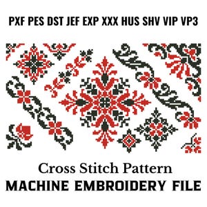 Slavic Sampler Cross Stitch Machine Embroidery Pattern Instant Download