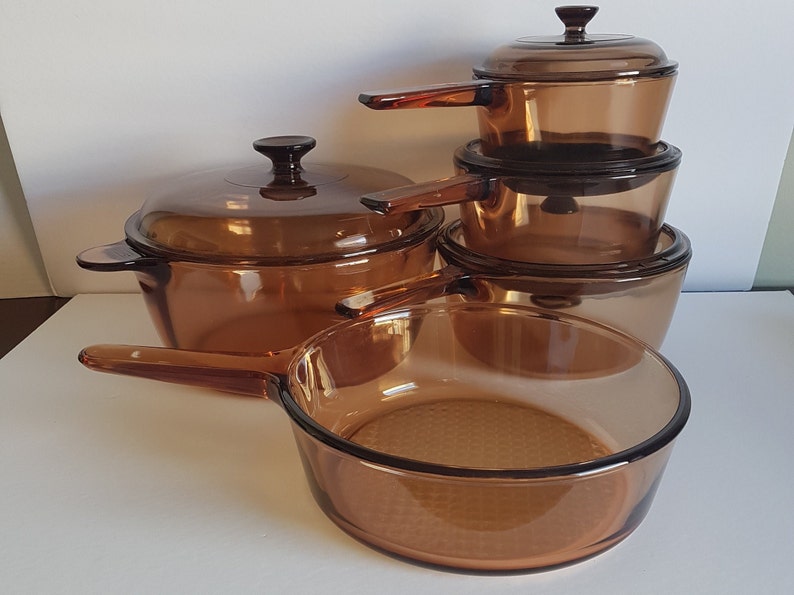 Pyrex Visions Corning Glass Cooking Pots 1L 1.5L 2.5L4.5L Etsy