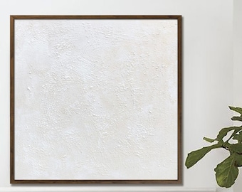 Large Nordic painting, white beige 3D textured abstract, oil on canvas, Bohemian abstract, original abstract, minimalist