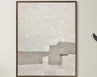 oversized abstract painting, beige 3D textured abstraction, beige oil on canvas, bohemian abstraction, primitive abstraction, minimalist.