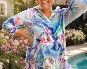 Ice Dyed Cover Up “Reverse Mermaid”