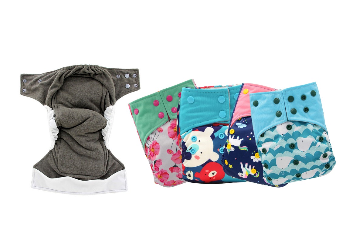 12 Baby Diapers Starter Kit Washable Nappies Cloth Diaper Etsy