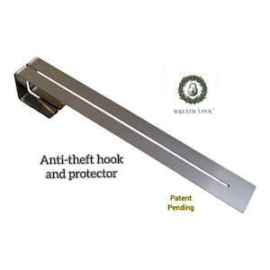 Wreath Lock™ 12" Stainless Steel Anti-Theft Wreath Hanger – Heavy Duty Protector- Plain
