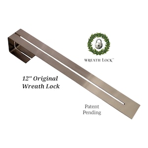 Wreath Lock™ 12" Stainless Steel Anti-Theft Wreath Hanger – Heavy Duty Protector- Plain