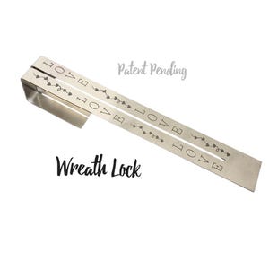 Wreath Lock™ 11" Length Engraved Wreath Lock| Anti-Theft Wreath Hanger| Heavy Duty Wreath Hanger| Windproof Wreath Hook