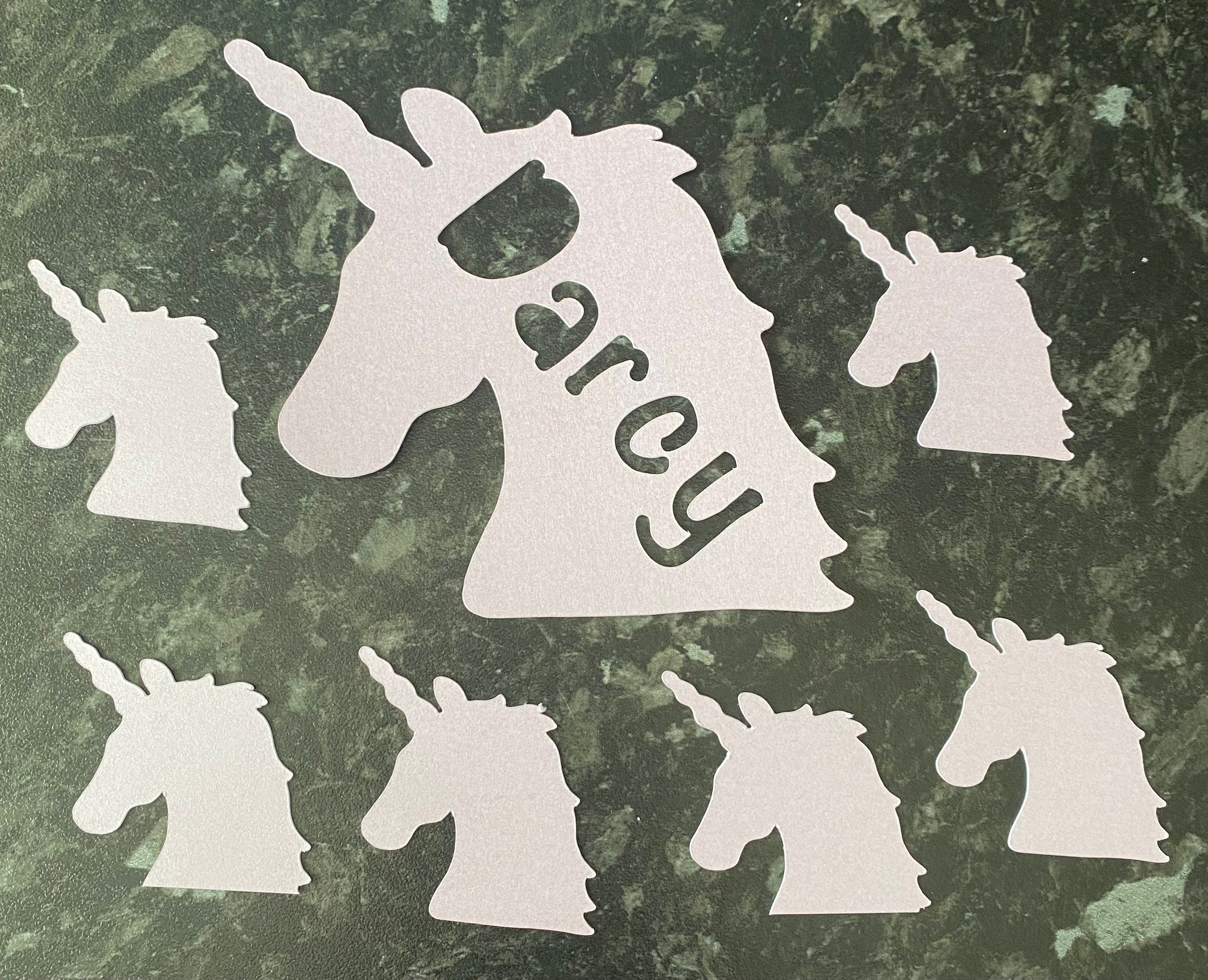personalised unicorn cake topper and 6 cupcake toppers etsy