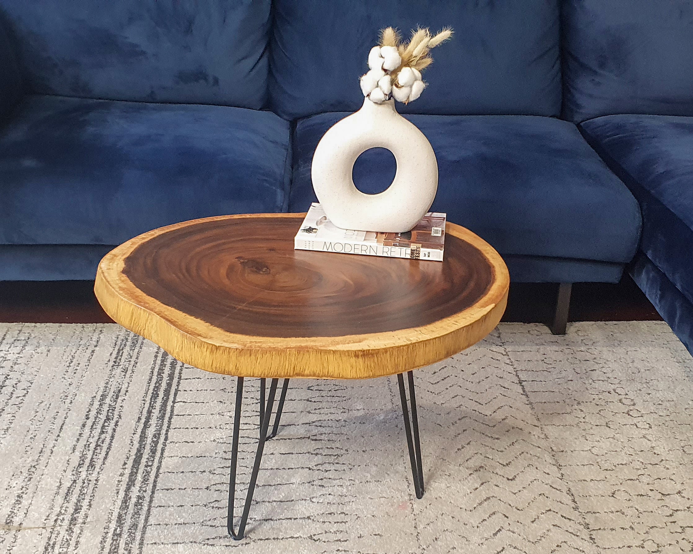 Monkey pod wood coffee table deals
