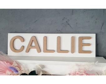 Personalised Wooden Name Puzzle / Custom DIY Kit for Children / Personalised Jigsaw Name Learning Pieces / Free Engraving Message On Back