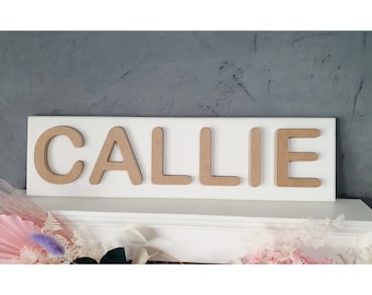 Personalised Wooden Name Puzzle / Custom DIY Kit for Children / Personalised Jigsaw Name Learning Pieces / Free Engraving Message On Back