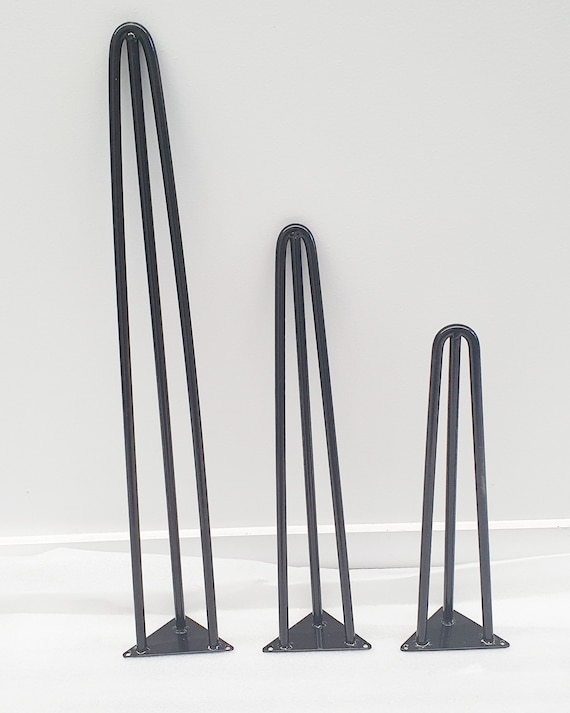 Rod Hairpin Stainless Steel Black Desk or Dining Table Legs