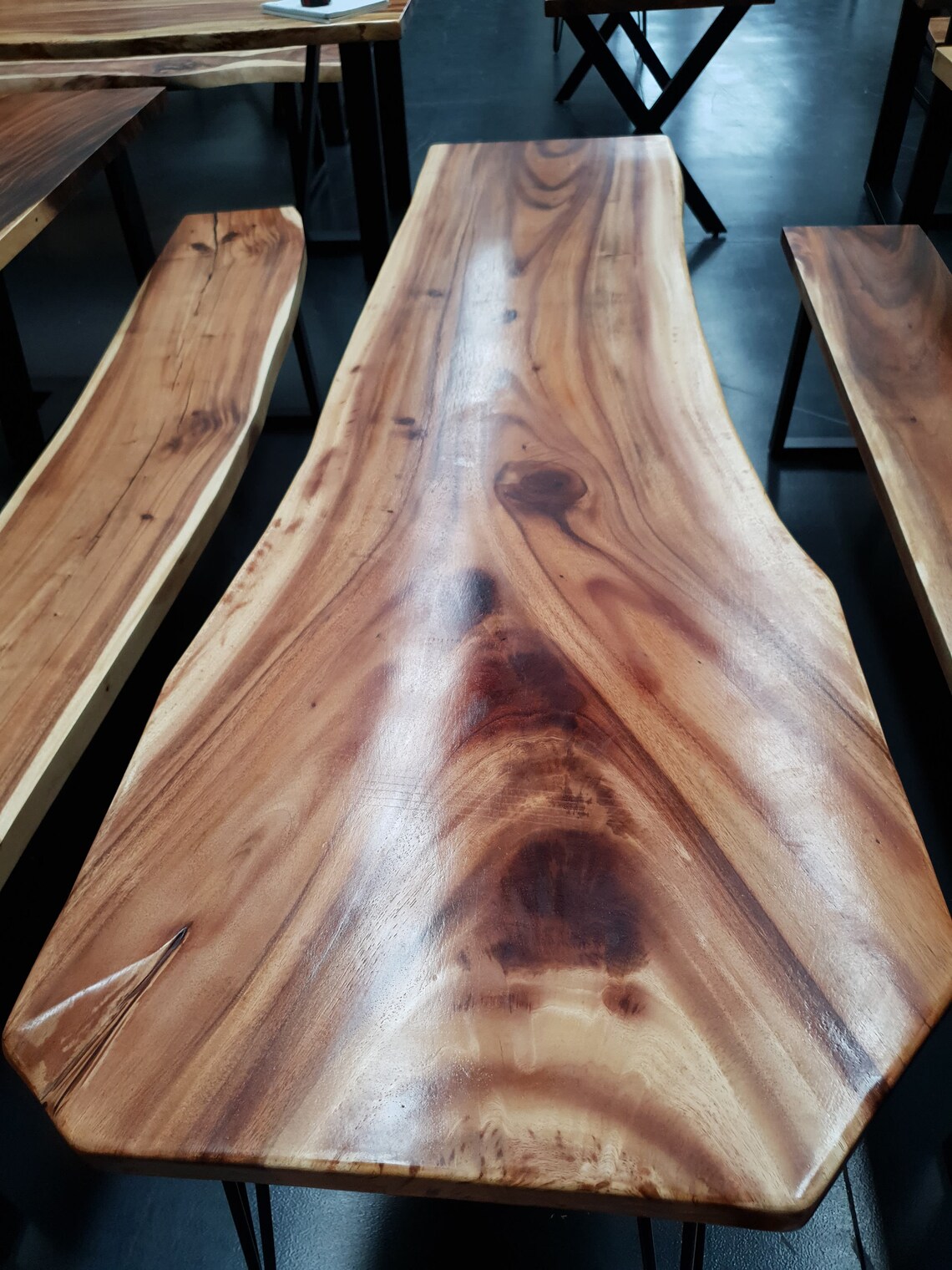 Live Edge Monkey Pod Wood Hardwood Timber Table Etsy Australia