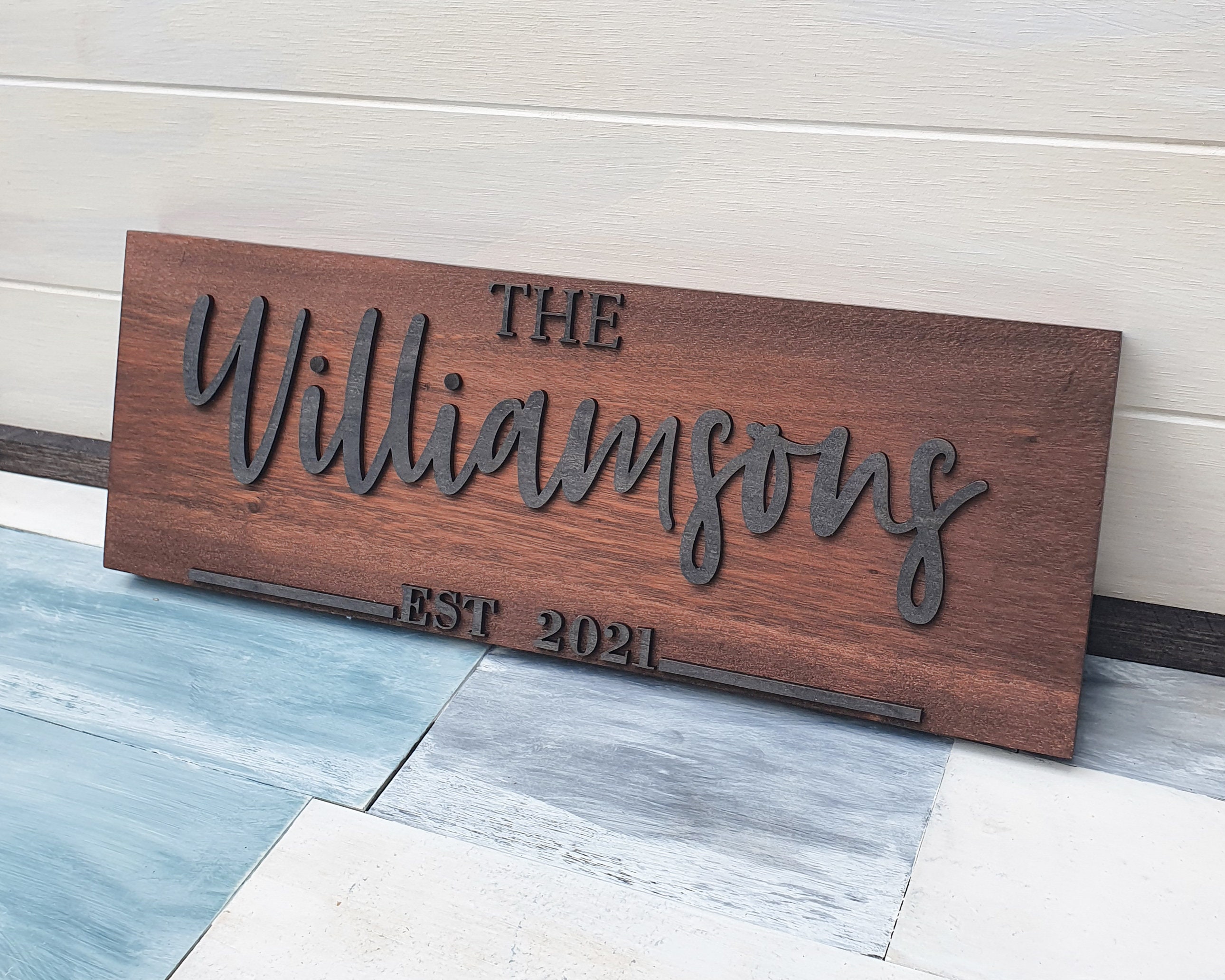 Handmade Custom Outdoor House Signs Newlywed Housewarming Etsy UK