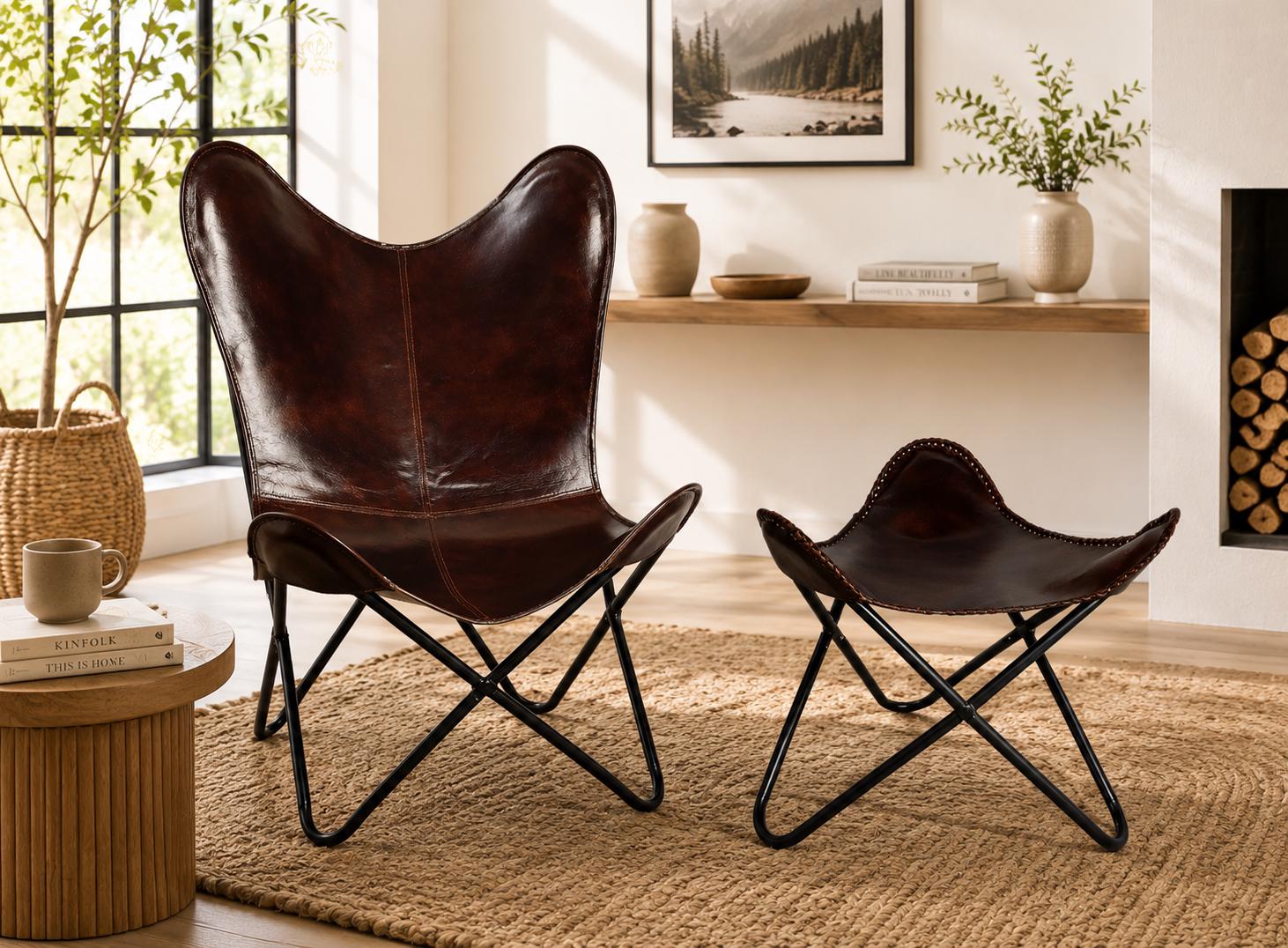 Mid century leather chair - Etsy 日本