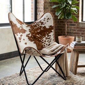 Folding Cowhide Chair - Etsy