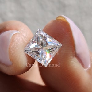 Amazing 7.06 X 7.04 MM Princess Colorless Loose Moissanite | 1.79 CT Princess Loose Moissanite For Ring, Pendant, Earrings And For Gifts