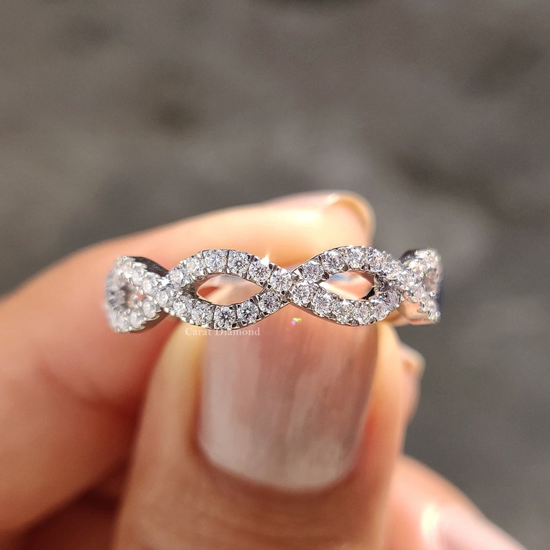 infinity twist wedding band