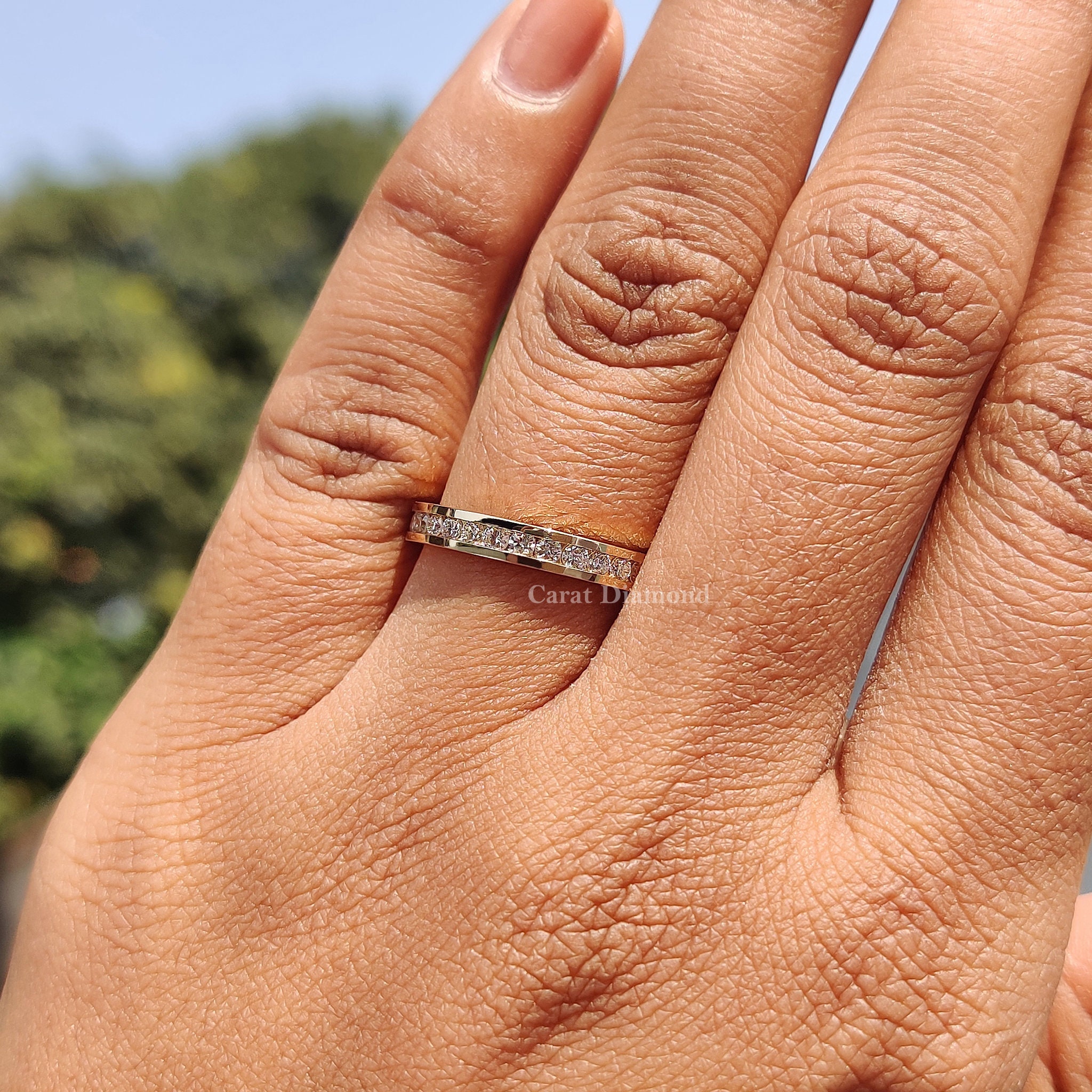 Channel Set Diamond Band Round Full Eternity Ring - Etsy Channel Set Diamond Band Round Full Eternity Ring - Etsy