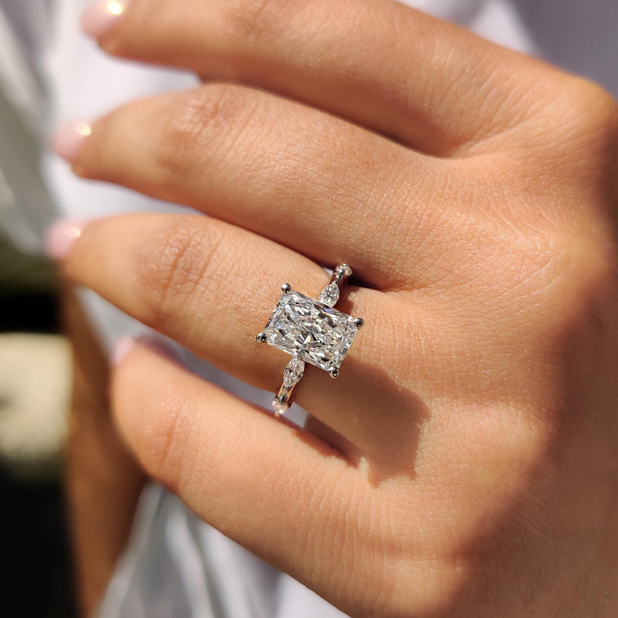 2.00ct イェローラディアントカットラボグロウンダイヤモンドハロー 