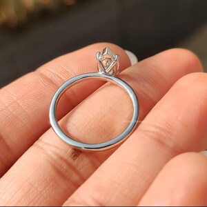 Classic Solitaire Marquise Cut Lab Grown Diamond Engagement Ring - Etsy