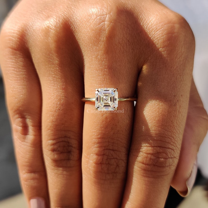 handmade moissanite ring